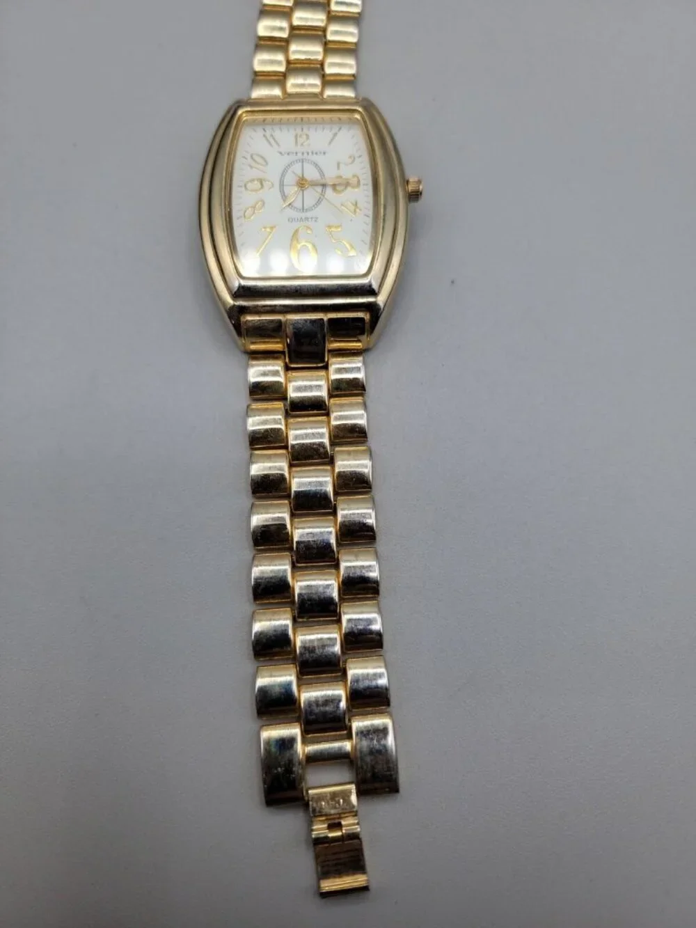 Vernier Gold Classic Tonneau Ladies Quartz Watch 7.5